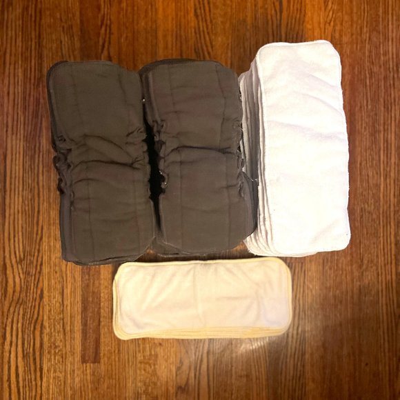 Baby Goal Cloth Diaper Covers & Inserts- Charcoal, Microfiber & Bamboo - Picture 5 of 5